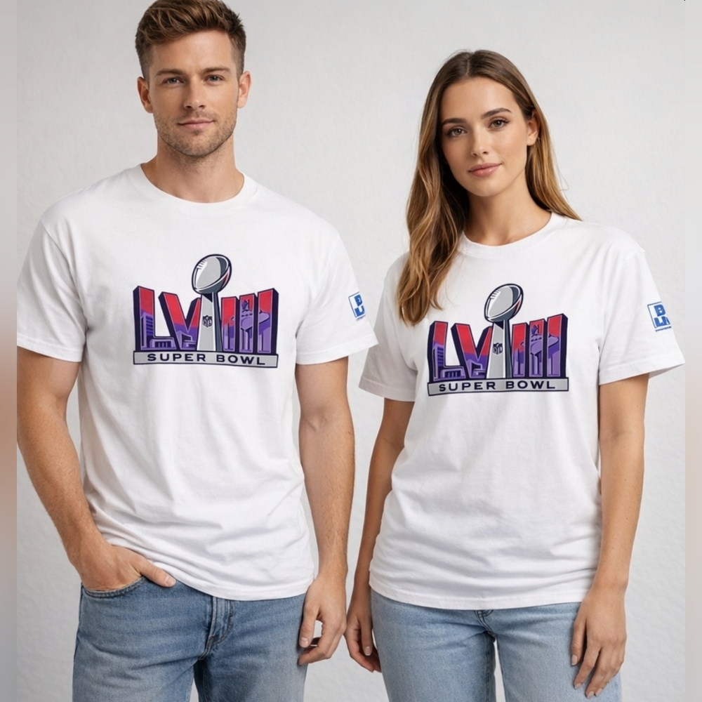 NWOT NFL 2023/2024 SUPERBOWL LVIII T-Shirt, Size L